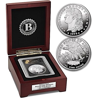 The Bradford Exchange The Schoolgirl Morgan Silver Tribute Coin And Display Box The Bradford Exchange The Schoolgirl Morgan Silver Tribute Coin And Display Box