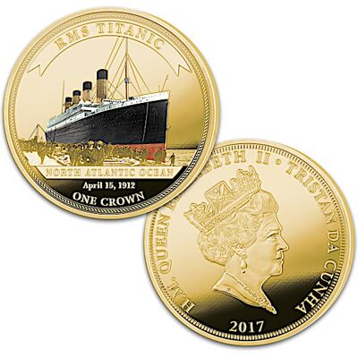 Bradford Authenticated Legendary Shipwrecks Legal Tender Golden Crown Coin Collection: 1 of 2000 Bradford Authenticated Legendary Shipwrecks Legal Tender Golden Crown Coin Collection: 1 of 2000