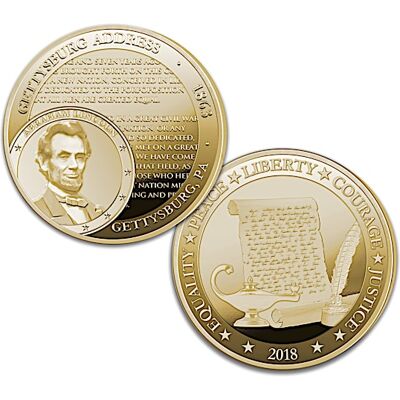 Bradford Authenticated The World's Greatest Speeches 24K Gold-Plated Proof Coin Collection Bradford Authenticated The World's Greatest Speeches 24K Gold-Plated Proof Coin Collection