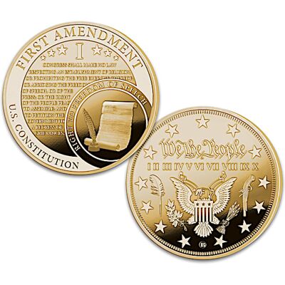 Bradford Authenticated The U.S. Constitution 24K Gold-Plated Proof Coin Collection Bradford Authenticated The U.S. Constitution 24K Gold-Plated Proof Coin Collection