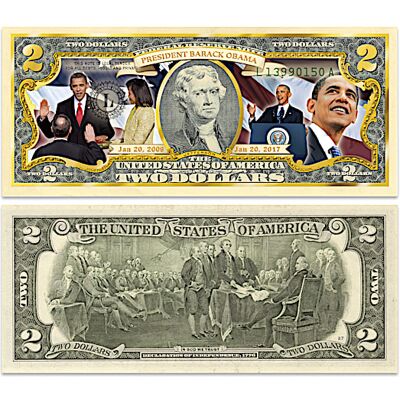 The Bradford Exchange President Obama $2 Bill Currency Collection With Display Box The Bradford Exchange President Obama $2 Bill Currency Collection With Display Box