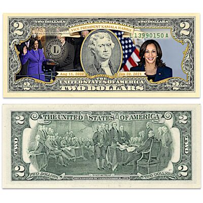 The Bradford Exchange Kamala Harris $2 Bill Currency Collection With Display Box The Bradford Exchange Kamala Harris $2 Bill Currency Collection With Display Box