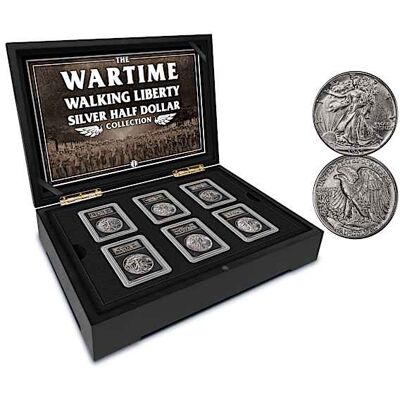 The Bradford Exchange Wartime Walking Liberty Half Dollar Collection And Display The Bradford Exchange Wartime Walking Liberty Half Dollar Collection And Display