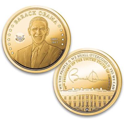 The Bradford Exchange Barack Obama 24K Gold-Plated Proof Coin Collection The Bradford Exchange Barack Obama 24K Gold-Plated Proof Coin Collection