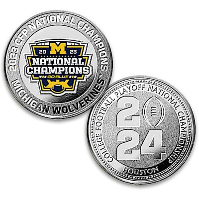 The Bradford Exchange Michigan Wolverines 2023 CFP National Champions Coins The Bradford Exchange Michigan Wolverines 2023 CFP National Champions Coins