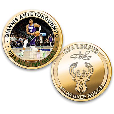 The Bradford Exchange Giannis Antetokounmpo Legacy Coin Collection And Display Box The Bradford Exchange Giannis Antetokounmpo Legacy Coin Collection And Display Box