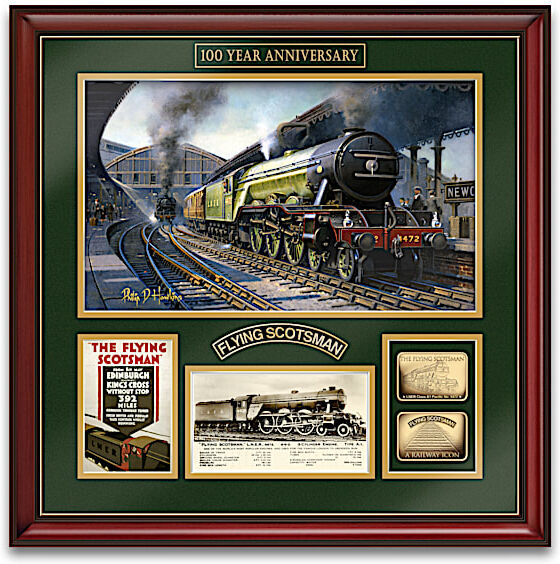 The Bradford Exchange Flying Scotsman 100th Anniversary Framed Tribute