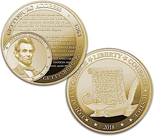 Bradford Authenticated The World's Greatest Speeches 24K Gold-Plated Proof Coin Collection