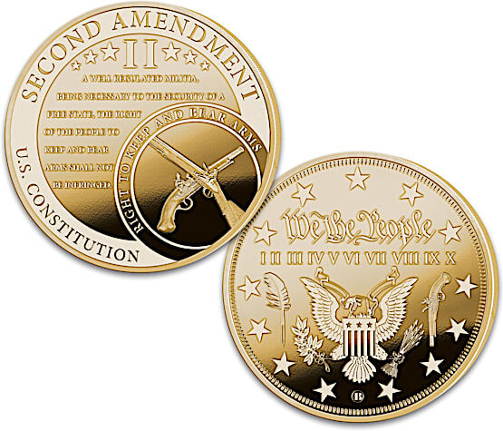 Bradford Authenticated The U.S. Constitution 24K Gold-Plated Proof Coin Collection