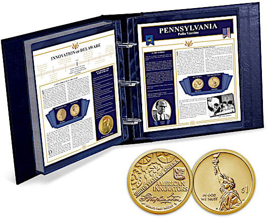 Bradford Authenticated The American Innovation Dollar Coin Collection With Album