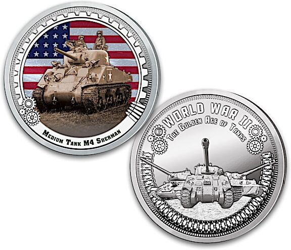 Bradford Authenticated The World War II Golden Age Of Tanks Proof Coin Collection