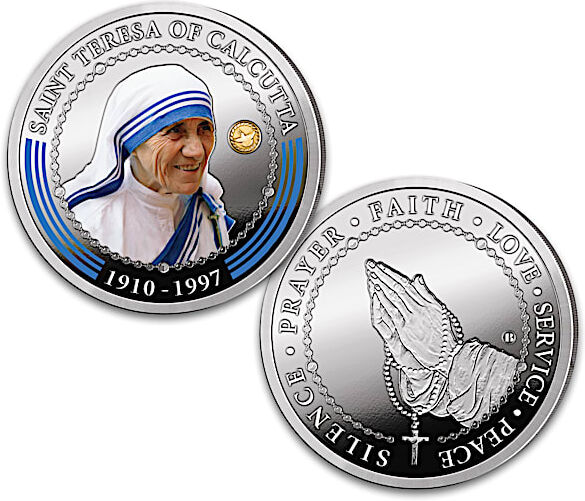 The Bradford Exchange Saint Teresa Of Calcutta Proof Coins With Display Box