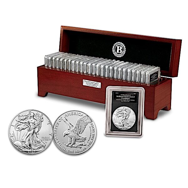 The Bradford Exchange Complete American Eagle Silver Dollar Coin Collection