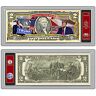 The Bradford Exchange President Donald Trump Vivid Full-Color $2 Bills Currency Collection