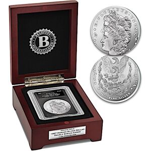 The Bradford Exchange 1887 Double Struck Error Morgan Tribute Coin And Display Box