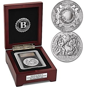 The Bradford Exchange WWII Greatest Generation 99.9% Silver Dollar Coin