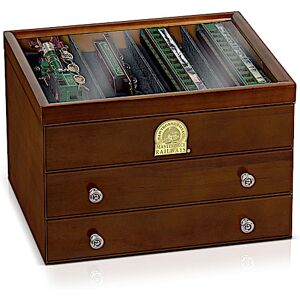 Hawthorne Village Masterpiece Railways Vintage Wood Display Box Train Accessory