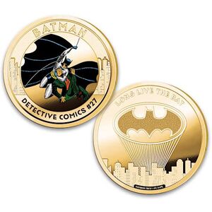 The Bradford Exchange BATMAN 85th Anniversary 24K Gold-Plated Proofs With Display