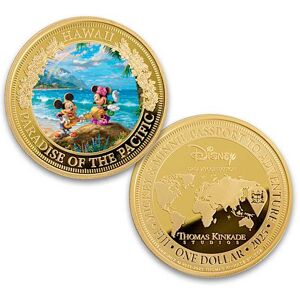 The Bradford Exchange Disney Mickey Mouse & Minnie Mouse Dollar Coins With Display