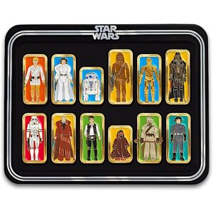 The Bradford Exchange STAR WARS 24K Gold-Plated Action Figure-Style Pin Collection