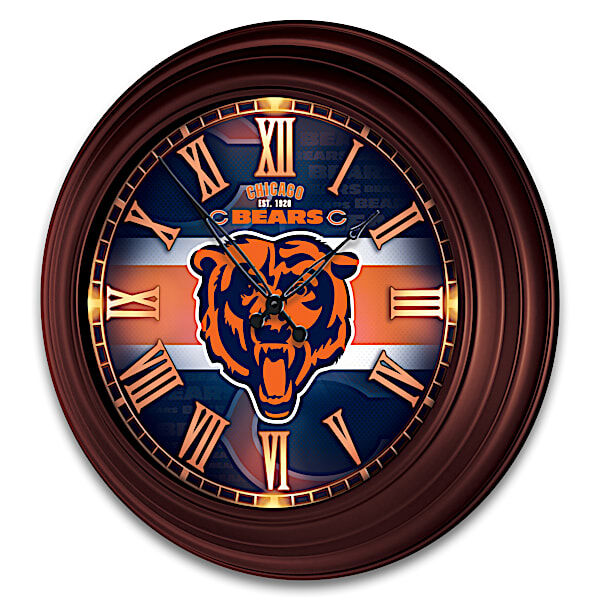 The Bradford Exchange Chicago Bears Illuminated Atomic Wall Clock