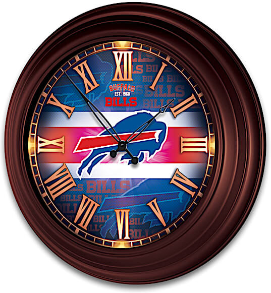 The Bradford Exchange Buffalo Bills Illuminated Atomic Wall Clock