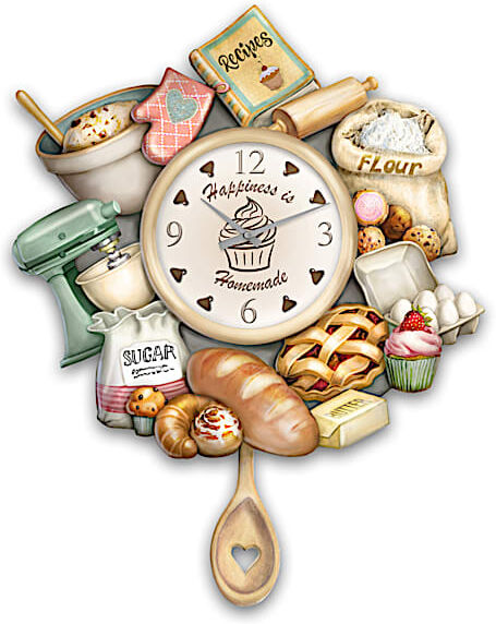 The Bradford Exchange Homemade Happiness Wall Clock Celebrates The Joy Of Baking