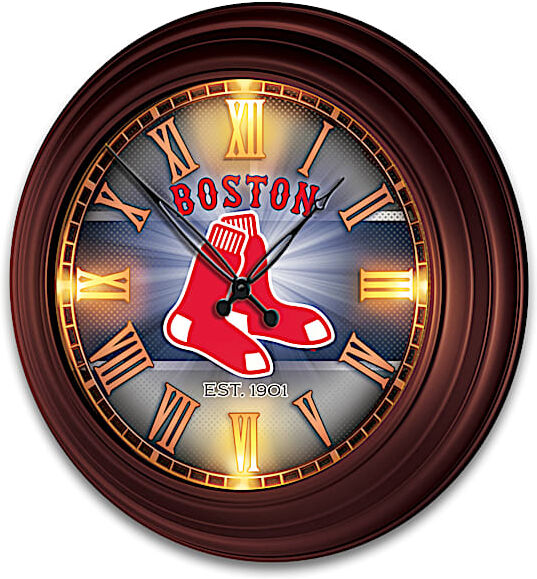 The Bradford Exchange Boston Red Sox Illuminated Atomic Wall Clock