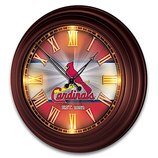 The Bradford Exchange St. Louis Cardinals Illuminated Atomic Wall Clock