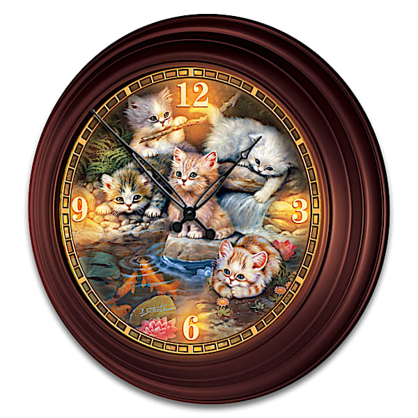 The Bradford Exchange Jrgen Scholz Kitten-Themed Illuminated Atomic Clock