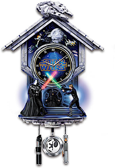 The Bradford Exchange STAR WARS: Sith Vs. Jedi Wall Clock With Illuminated Lightsabers