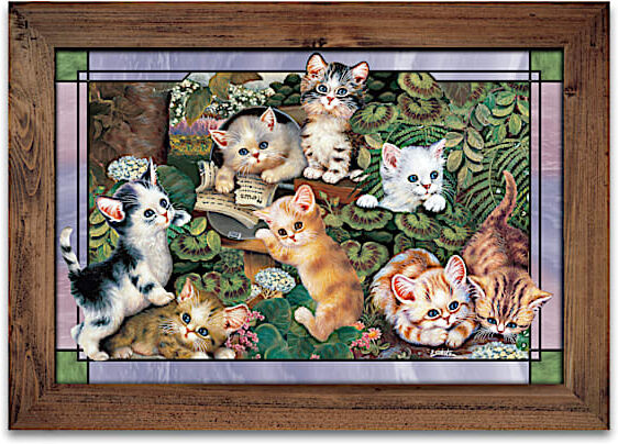 The Bradford Exchange Jrgen Scholz Kitten Adventures Wall Decor Lights Up