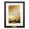 Bradford Authenticated 24K Gold Declaration Of Independence Framed Wall Plaque