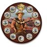 The Bradford Exchange John Wayne Wall Clock With Reversible Sculpted Medallions