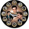 The Bradford Exchange Elvis Presley Wall Clock With Reversible Photo Medallions