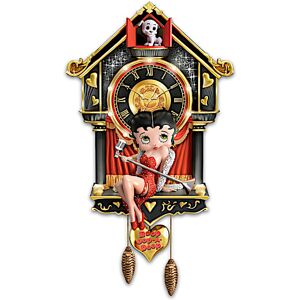The Bradford Exchange Betty Boop Hand-Painted Cuckoo Clock