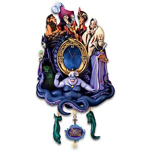 The Bradford Exchange Disney Classic Villains Timeless Treachery Illuminated Cuckoo Clock