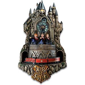 The Bradford Exchange HARRY POTTER Fully-Sculpted Illuminated Wall Clock