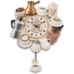 The Bradford Exchange The Perfect Blend Coffee-Inspired Sculptural Wall Clock