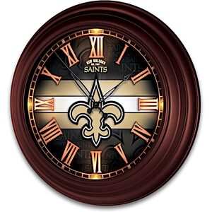 The Bradford Exchange New Orleans Saints Illuminated Atomic Wall Clock