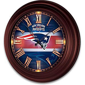 The Bradford Exchange New England Patriots Outdoor Illuminated NFL Atomic Wall Clock