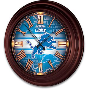 The Bradford Exchange Detroit Lions Illuminated Atomic Wall Clock