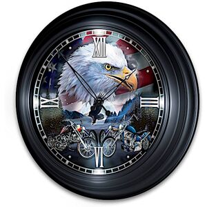 The Bradford Exchange Time To Ride Illuminated Atomic Wall Clock With Biker Art
