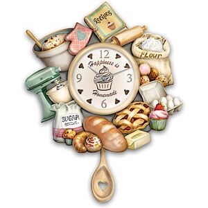 The Bradford Exchange Homemade Happiness Wall Clock Celebrates The Joy Of Baking