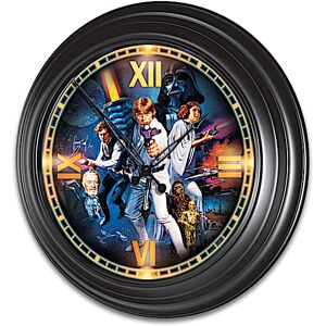 The Bradford Exchange STAR WARS Illuminated Atomic Wall Clock With Poster Art