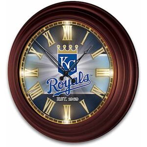 The Bradford Exchange Kansas City Royals Illuminated Atomic Wall Clock