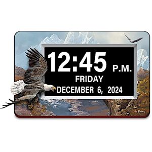 The Bradford Exchange Ted Blaylock Eagle Art Easy-Read Full Disclosure Clock