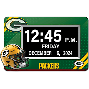 The Bradford Exchange Green Bay Packers Easy Read Full Disclosure LED Clock