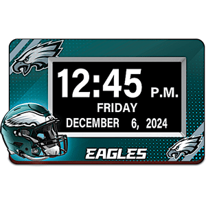 The Bradford Exchange Philadelphia Eagles Easy Read Full Disclosure LED Clock