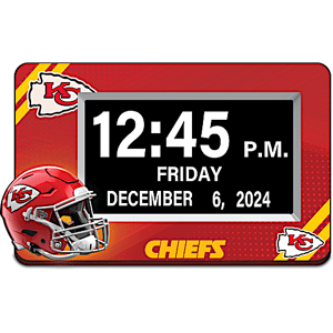 The Bradford Exchange Kansas City Chiefs Easy Read Full Disclosure LED Clock